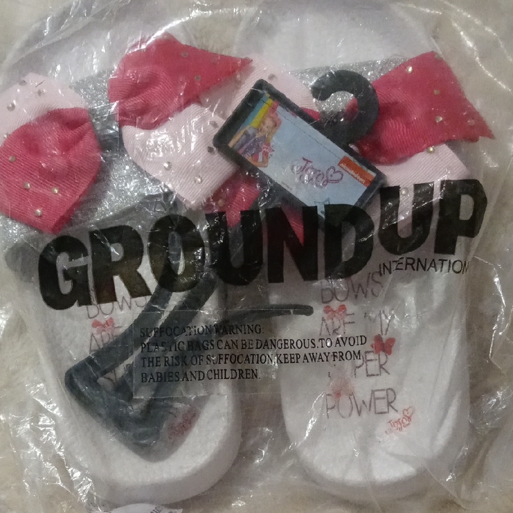 Ground Up Kids Pink and White Sandals